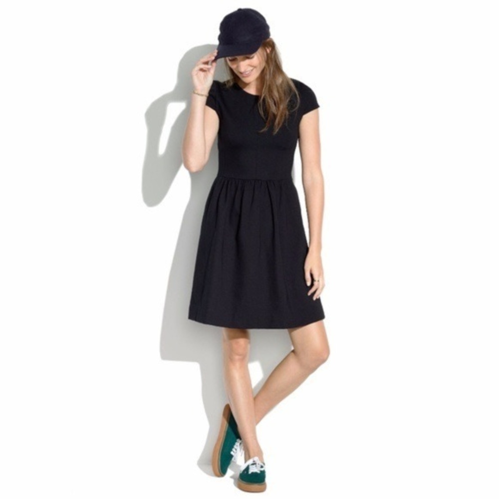 Madewell Black Ponte Screenplay Dress